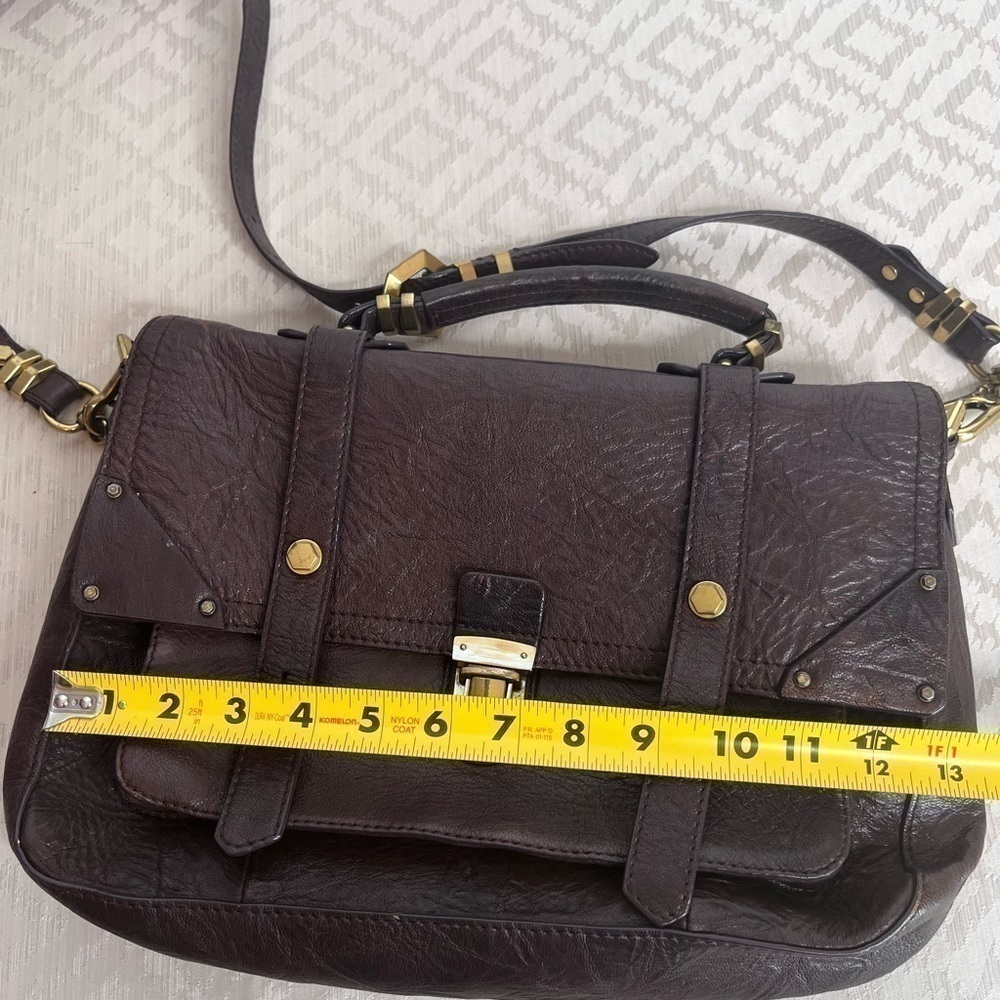 orYANY Large Flap Satchel Brown Briefcase Messenger Crossbody Bag - Picture 8 of 10